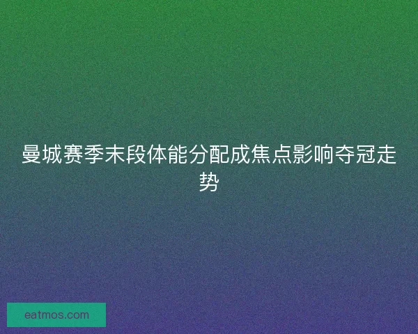 曼城赛季末段体能分配成焦点影响夺冠走势